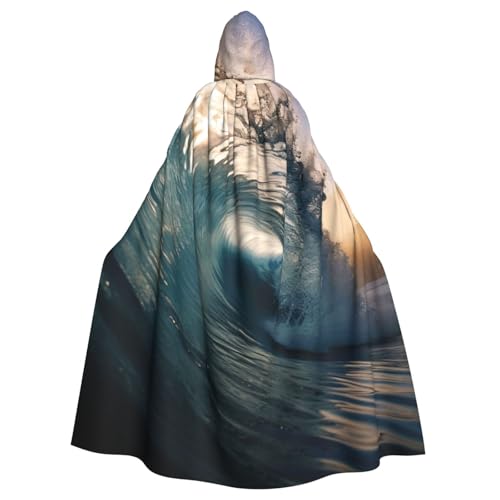 Schöner Ozeanwellen-Druck, für Damen und Herren, Erwachsene, Halloween, Kapuzenumhang, Cosplay-Umhang, Uniform Schöner Ozeanwellen-Druck, für Damen und Herren, Erwachsene, Halloween, Kapuzenumhang, Cosplay-Umhang, Uniform von Evengigy