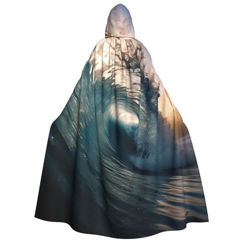 Wunderschöner Halloween-Kapuzenumhang mit Ozeanwellen-Aufdruck, großer Kapuzenumhang für Cosplay, Uniform, für Damen und Herren Wunderschöner Halloween-Kapuzenumhang mit Ozeanwellen-Aufdruck, großer Kapuzenumhang für Cosplay, Uniform, für Damen und Herren von Evengigy