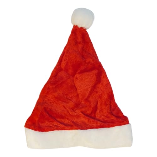 Event Decor Shop Klassische Weihnachtsmütze - Roter Samt-Weihnachtsmannhut mit weißem Rand und Pompon, Erwachsenen-Urlaubs-Outfit-Accessoire für Weihnachtsfeiern, Geschenke und Event Decor Shop Klassische Weihnachtsmütze - Roter Samt-Weihnachtsmannhut mit weißem Rand und Pompon, Erwachsenen-Urlaubs-Outfit-Accessoire für Weihnachtsfeiern, Geschenke und von Event Decor Shop
