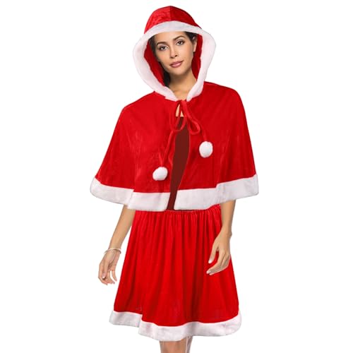 Event Decor Shop Weihnachtskostüm-Set – Weihnachtsmann-Schal mit Kapuze und passendem Rock | Festliche rote Samt-Weihnachtsdekoration für Büro, Weihnachtsfeier, Urlaub, Spendenaktion, Einkaufszentrum Event Decor Shop Weihnachtskostüm-Set – Weihnachtsmann-Schal mit Kapuze und passendem Rock | Festliche rote Samt-Weihnachtsdekoration für Büro, Weihnachtsfeier, Urlaub, Spendenaktion, Einkaufszentrum von Event Decor Shop