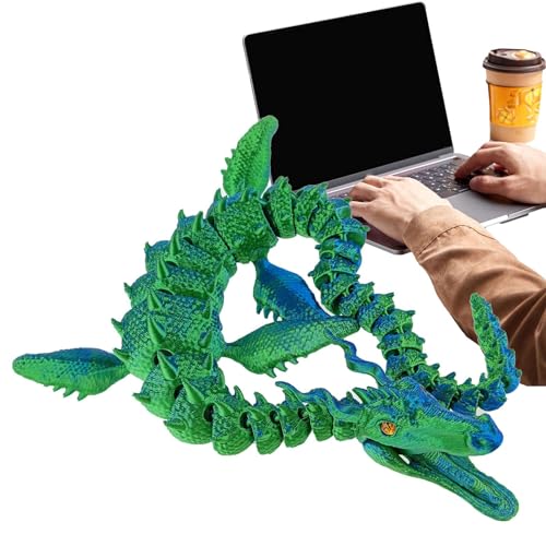 Eventerde 3D-Druck-Drache, 3D-Drachen-Zappelspielzeug | Flexible3D-Drachen mit flexiblen Gelenken | Beweglicher Drache, Chefschreibtischspielzeug für die Heimbüro-Dekoration von Eventerde