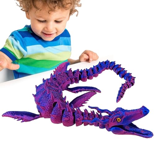 Eventerde 3D-gedruckte Drachen, artikulierter Drache, 3D-gedrucktes Drachenspielzeug, Voll beweglicher Drache, Chefschreibtischspielzeug, Zappeldrache für Kinder und Erwachsene von Eventerde