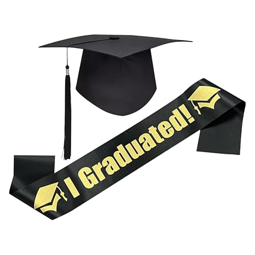 Eventerde Abschlusshut für die High School, Unisex Erwachsener Abschlusshut | Unisex Sash Satin Quasten Tiaras für den Abschluss,Klassischer Junggesellenfoto -Foto -Requisiten für Männer, Erwachsene, Eventerde Abschlusshut für die High School, Unisex Erwachsener Abschlusshut | Unisex Sash Satin Quasten Tiaras für den Abschluss,Klassischer Junggesellenfoto -Foto -Requisiten für Männer, Erwachsene, von Eventerde