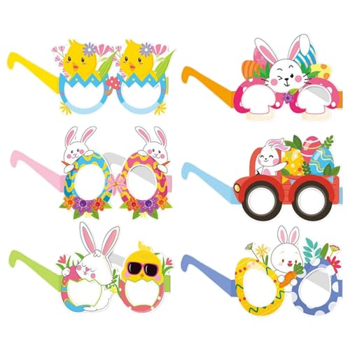 Eventerde Hasenbrille für Kinder, Bunny Brille,6x Chick Frohe Osterpapier Brillen Rahmen | Mädchen mit Brillen den Vorräten für Osterfeier Kostümzubehör Dekorationen Eventerde Hasenbrille für Kinder, Bunny Brille,6x Chick Frohe Osterpapier Brillen Rahmen | Mädchen mit Brillen den Vorräten für Osterfeier Kostümzubehör Dekorationen von Eventerde