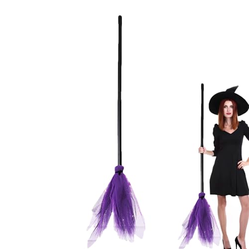 Eventerde Hexenbesen - Kostüm Besen Zubehör | Spielaccessoire Für Hexenhaus Bühnenauftritte Kostümpartys Cosplay Haustür Halloween Kostüme von Eventerde