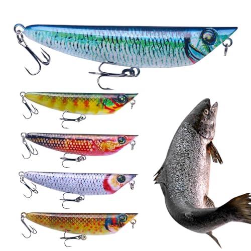 Eventerde Schwimmköder zum Angeln, Fischereiköder - 5x Jig Swimbait | Accessoires für Angelausrüstung, langsam sinkende realistische Köder für Frischwasser- und Salzwasseranfänger und erfahrene Angler von Eventerde