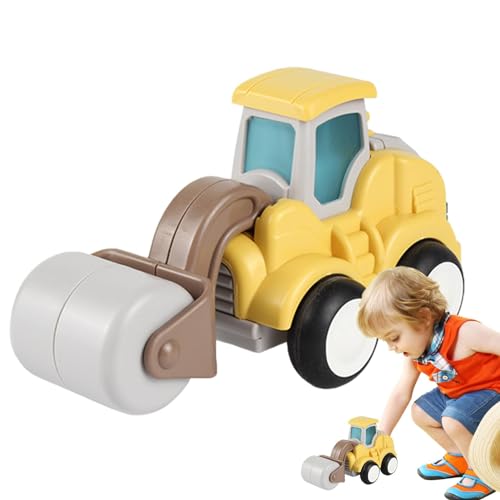 Eventerde Spielzeugfahrzeug für Kinder,Press and Go Autospielzeug - Press and Go Cartoon-Baggerspielzeug - Realistisches technisches Kinderfahrzeug, tragbare Spielzeug-Straßenwalze zur Verbesserung von Eventerde
