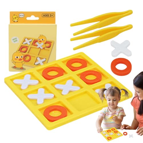 Eventerde XO OX-Spiel für Kinder, Tac Toe-Tischspiel - Klassische pädagogische interaktive Spielzeugbrettspiele - Partygeschenk, Steigerung der kognitiven Fähigkeiten, tragbares Reisespielzeug für von Eventerde