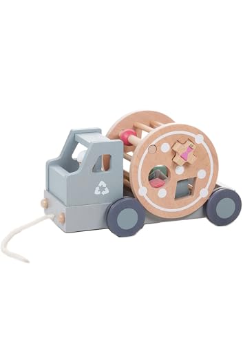 EverEarth Nachzieh Recycling Truck Pastell aus nachhaltigem Holz – Kinderfreundliches Ziehspielzeug für Bewegung und Motorik – Umweltbewusstes mit unbedenklichen Wasserfarben – Recycling Truck EE33925 EverEarth Nachzieh Recycling Truck Pastell aus nachhaltigem Holz – Kinderfreundliches Ziehspielzeug für Bewegung und Motorik – Umweltbewusstes mit unbedenklichen Wasserfarben – Recycling Truck EE33925 von EverEarth