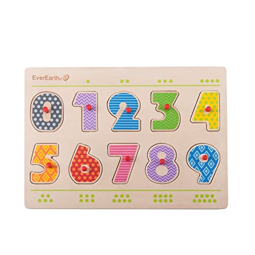 EverEarth Nummern-Puzzle aus nachhaltigem Holz – Lernspielzeug zur Förderung von Zahlenverständnis und Motorik – Umweltfreundliches Holzpuzzle für Kinder – EE33743 EverEarth Nummern-Puzzle aus nachhaltigem Holz – Lernspielzeug zur Förderung von Zahlenverständnis und Motorik – Umweltfreundliches Holzpuzzle für Kinder – EE33743 von EverEarth