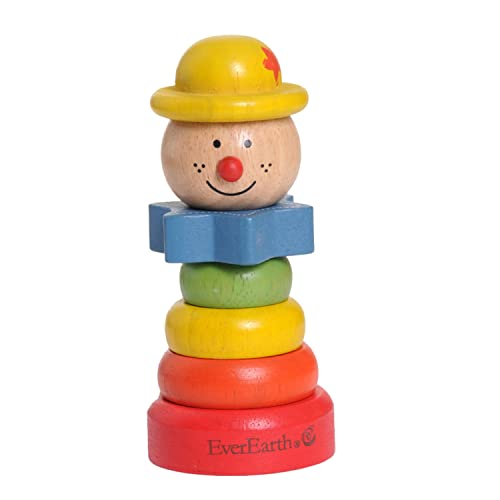 EverEarth Stapel-Clown aus nachhaltigem Holz – Buntes Steckspielzeug zur Förderung von Motorik und Geschicklichkeit – Umweltfreundliches Lernspielzeug für Kinder – EE33267 EverEarth Stapel-Clown aus nachhaltigem Holz – Buntes Steckspielzeug zur Förderung von Motorik und Geschicklichkeit – Umweltfreundliches Lernspielzeug für Kinder – EE33267 von EverEarth