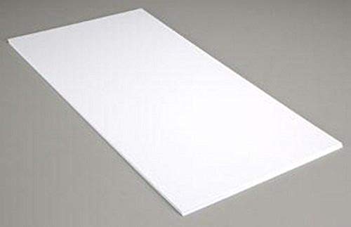 Evergreen - Weiße Polystyrolplatte, 300x600x1,50 mm, 4 Stück - Plastikmodellbau, Hobby-Zubehör von Evergreen
