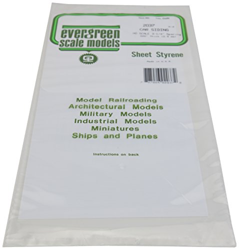 Evergreen - Strukturplatte, Spur H0, 0.5 x 150 x 300 mm, Weiß, 1 Stück von Evergreen