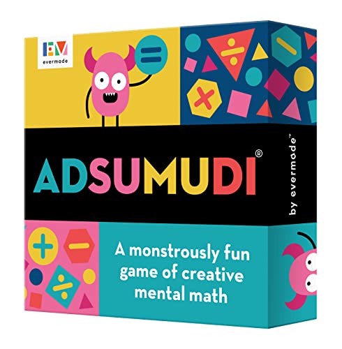 Evermade Adsumudi Mathematik-Spiel – Das intelligente und monströse Spiel für Kinder zum Üben von Multiplikation, Addition und Subtraktion – Ideal für Kinder von 8 bis 12 Jahren von Evermade