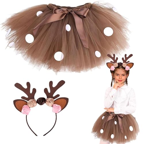 Every Anya Rentier Kostüm für Kinder, Rentier Karneval Kostüm für Mädchen, Faschingskostüme für Mädchen mit Stirnband, Perfekt für Weihnachtsfeiern, Kostümfest (Braun, 9-10T, Höhe - (128-140 cm)) Every Anya Rentier Kostüm für Kinder, Rentier Karneval Kostüm für Mädchen, Faschingskostüme für Mädchen mit Stirnband, Perfekt für Weihnachtsfeiern, Kostümfest (Braun, 9-10T, Höhe - (128-140 cm)) von Every Anya