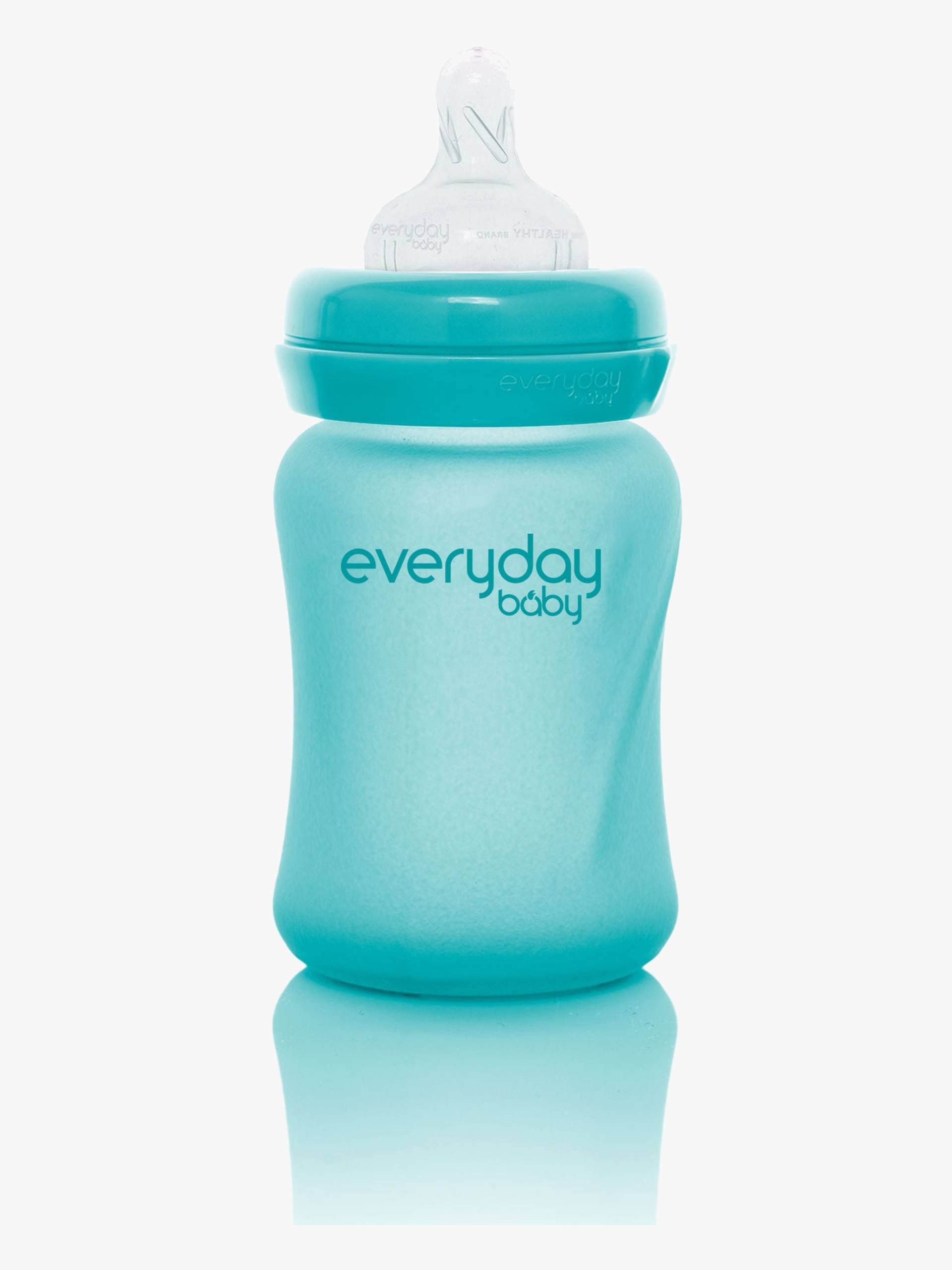 Everyday Baby Babyflasche Glas 150 ml mit Wärmeindikator, Türkis von EverydayBaby