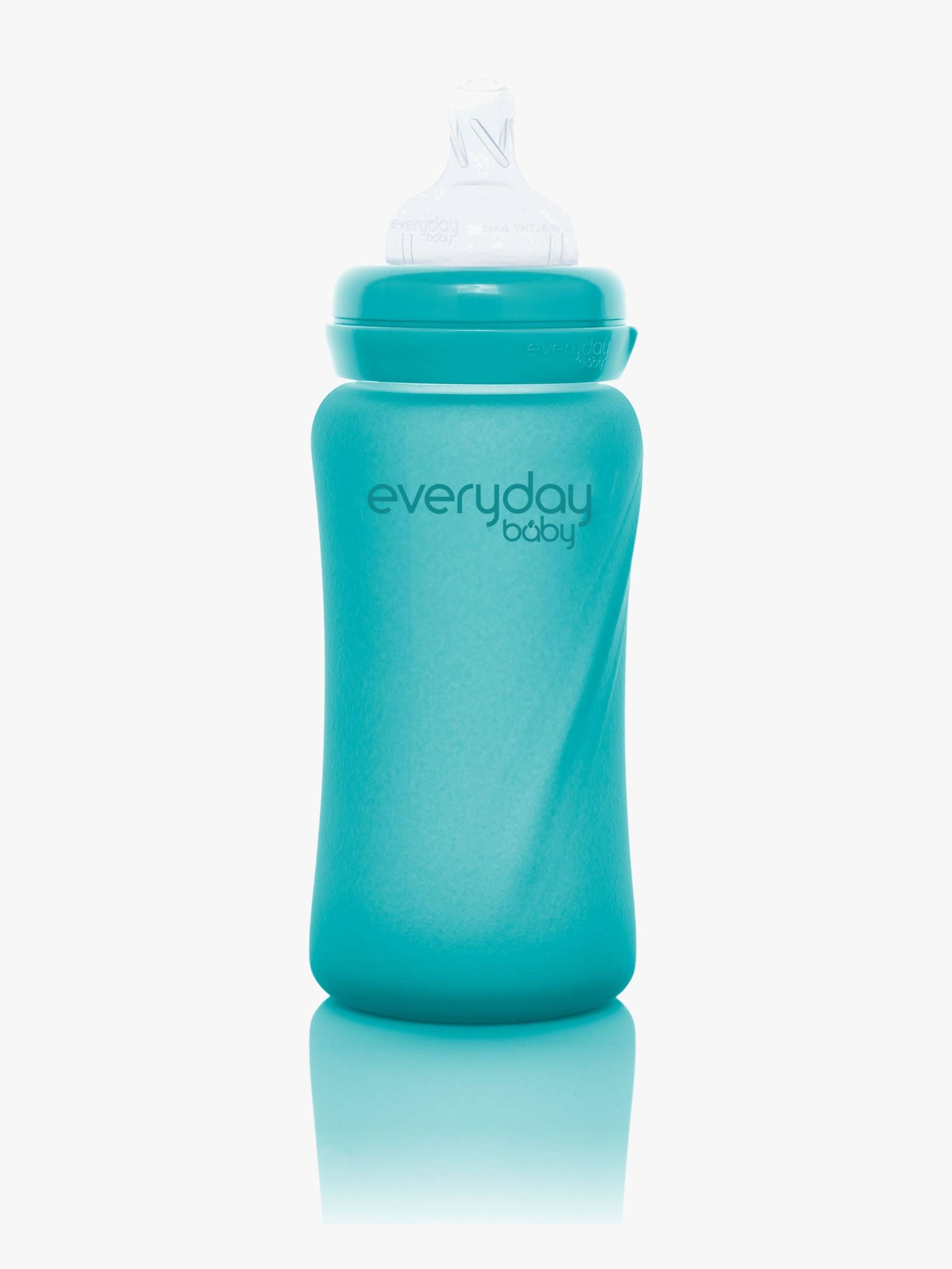 Everyday Baby Babyflasche Glas 240 ml mit Wärmeindikator, Türkis von EverydayBaby
