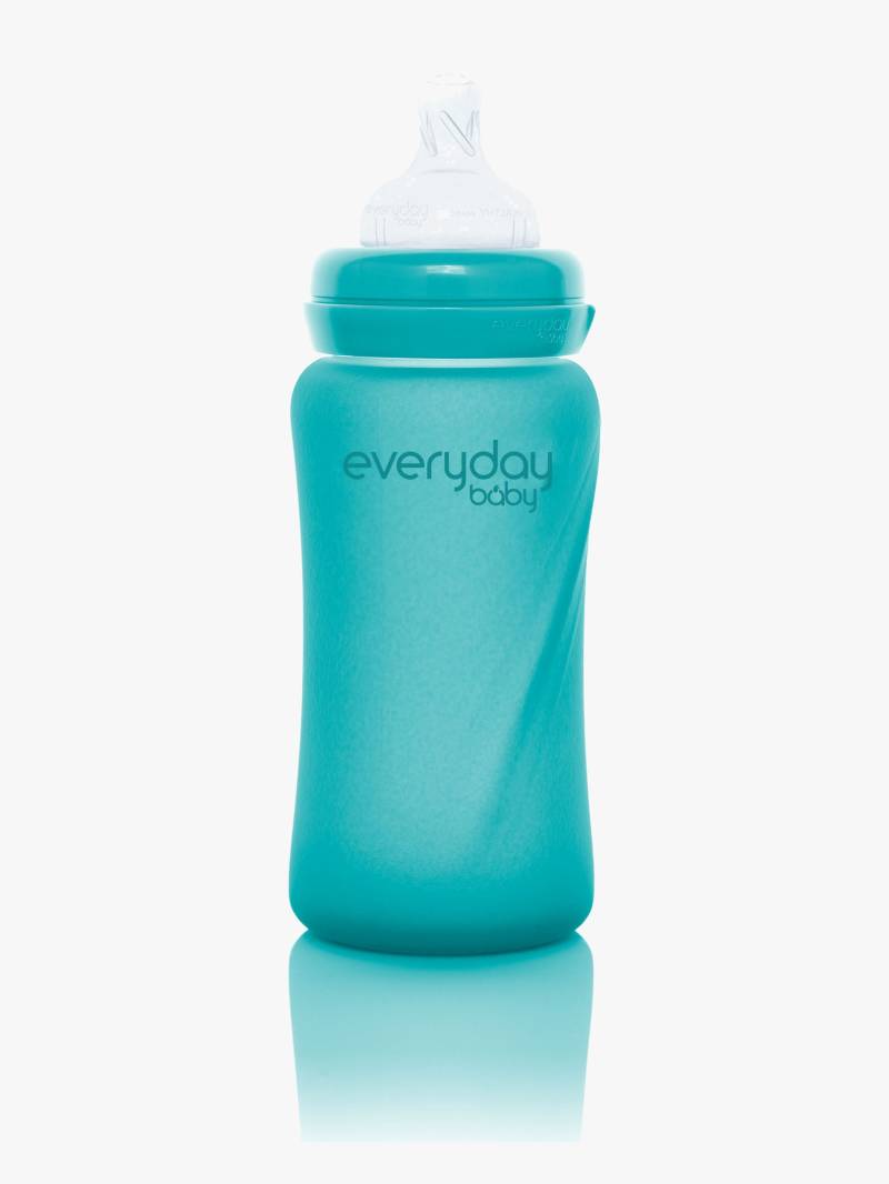 Everyday Baby Babyflasche Glas 240 ml mit Wärmeindikator, Türkis Everyday Baby Babyflasche Glas 240 ml mit Wärmeindikator, Türkis von EverydayBaby