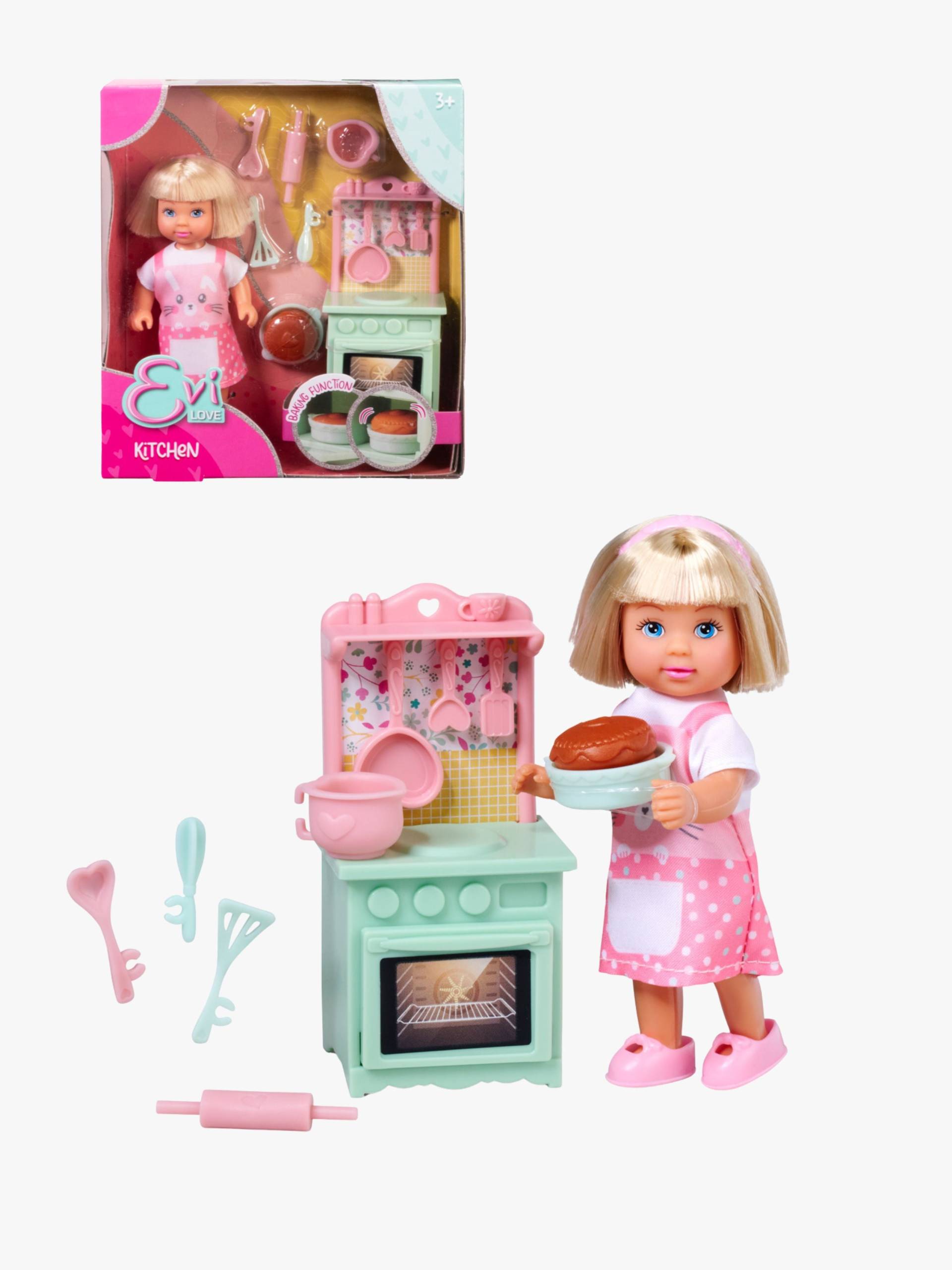 Evi Love Spielset Puppe mit Küche 12 cm Evi Love Spielset Puppe mit Küche 12 cm von Evi Love