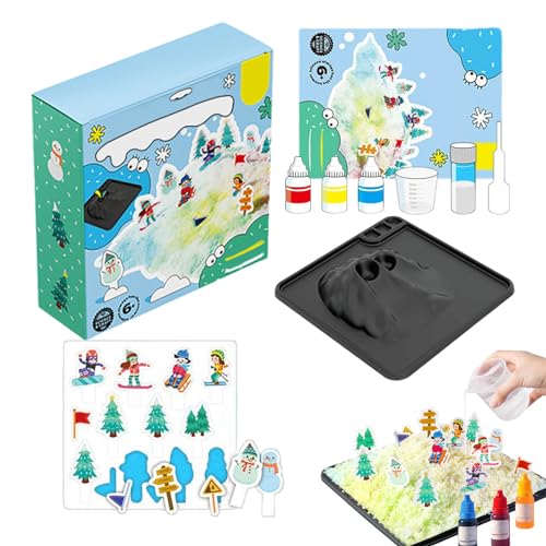 Schneewissenschaftsspielzeug - Wissenschaftliches Kinder-Erkundungsspielzeug mit Schnee | Kunstschnee-Set zur Steigerung des Interesses an Naturwissenschaften für Interaktion und frühe Bildung Evikoo von EviKoo