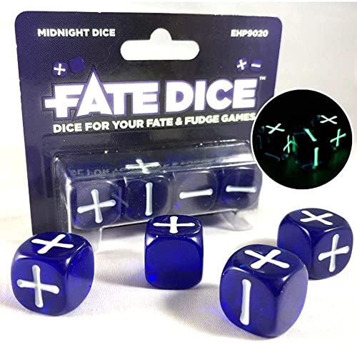 Evil Hat Productions EHP09020 - Fate Dice: Midnight Dice von Evil Hat Productions