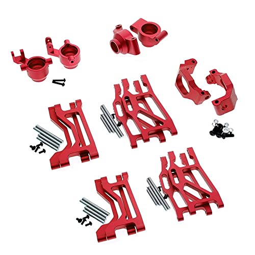 Evliery 14 StüCke Metall Upgrade Teile Satz Querlenker Lenkblock Set für 1/10 ZubehöR,2 von Evliery