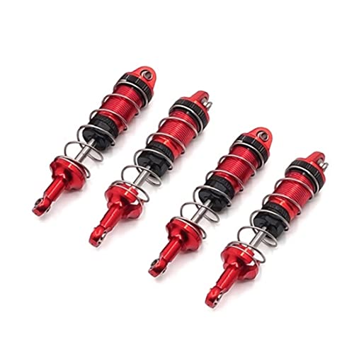 Evliery 4 StüCke Metall StoßDäMpfer DäMpfer für SCY 16101 16102 16103 1/16 RC Auto Upgrades Teile ZubehöR,Rot von Evliery