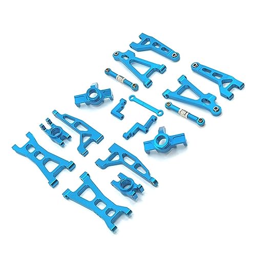 Evliery Schwenkarm-Lenkergruppenbecher für 16207 16208 16209 16210 H16 Ferngesteuertes Auto Ersatzteile Metall-Upgrade-Set, Blau von Evliery