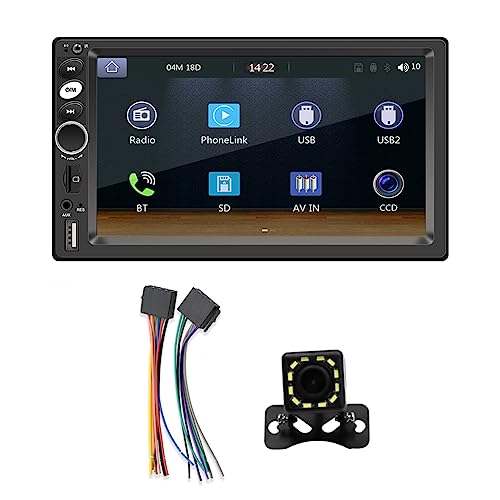 Evzvwruak 1 Set CarPlay Android Auto 7 Zoll Touchscreen Radio Spiegel Link Bluetooth AUX Kamera von Evzvwruak