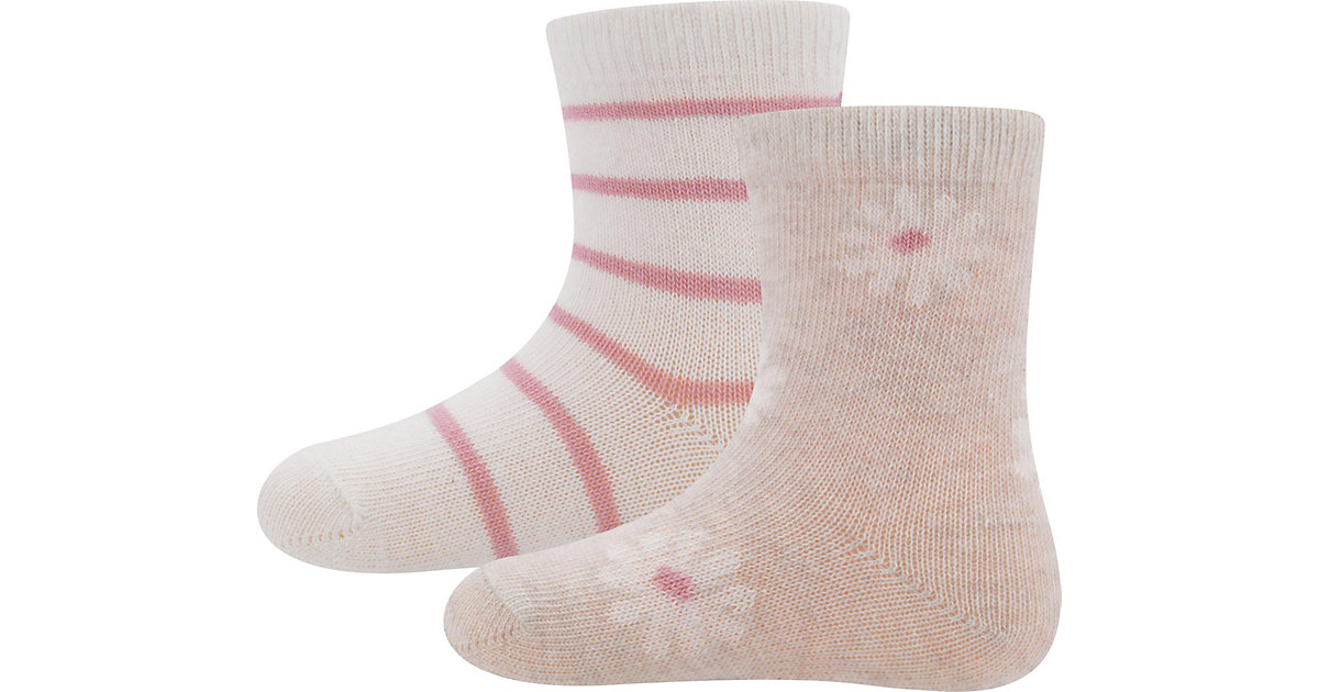 Baby Socken Doppelpack , Organic Cotton beige Gr. 17/18 Mädchen Baby von Ewers