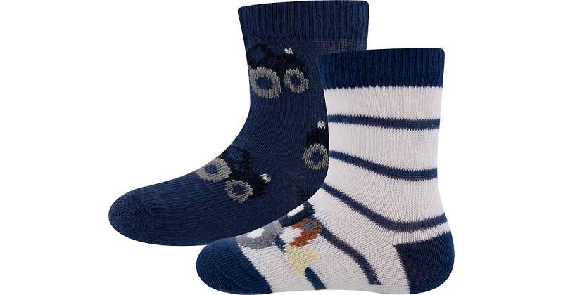 Baby Socken Doppelpack , Organic Cotton blau Gr. 16/17 Jungen Baby von Ewers
