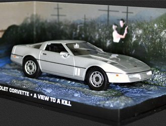 Chevrolet Corvette (1984) Druckguss Modell Auto von James Bond Einen Blick Zu Einem Töten von Ex Mag
