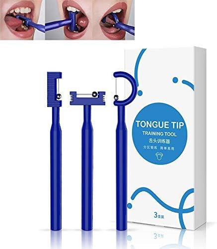 3-teiliges Zungenspitzen-Übungsset, Oral-sensorische Therapie-Werkzeug für Sprache und Fütterung, tragbares Mundlippen-Muskelwahrnehmungstraining, Erholungstrainer, ungiftig und sicher zu verwenden. von ExKaTe