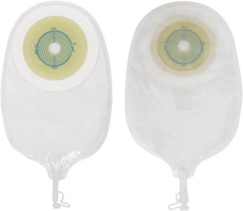 Transparente Urostomiebeutel, 10 Stück, für Urostomiebedarf, Medikamente, entwässerbare Beutel, Stoma-Stoma-Beutel, einteiliges System, zuschneidbar (max. Schnitt 45 mm). von ExKaTe