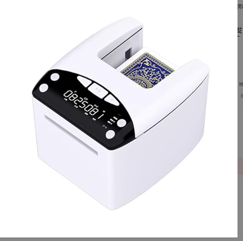 ExKeen Kartenmischmaschine Elektrische, 2 in 1 Automatische Kartenmischer und Kartensender mit 8 Spielern, 4000mah Wiederaufladbare Batterie, für UNO, Poker, Monopoly Deal, Bycicle und Maverick Karte von ExKeen