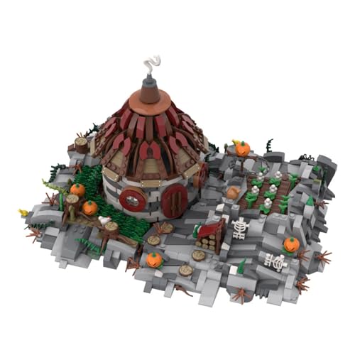 ExPrismarx Mittelalterliche Bausteinset, 1394 Teile Hexenhütte Teil A Modellbausatz MOC Klemmbausteine Set, Kreatives Ausstellungsstück für Mädchen und Jungen von ExPrismarx