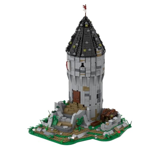 ExPrismarx Mittelalterliche Bausteinset, 2359+ Teile Mittelalterlicher Steinturm Klemmbausteine Set, Geschenke Ausstellungsstück für Erwachsene und Jungen, MOC-121366 von ExPrismarx