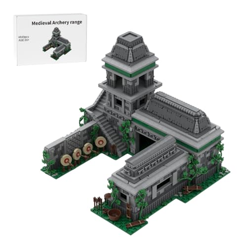 ExPrismarx Mittelalterliche Bausteinset, 4843 Teile Mittelalterliches MOC-Bogenschießplatz Klemmbausteine Set, Geschenke Ausstellungsstück für Erwachsene und Jungen, MOC-217588 von ExPrismarx