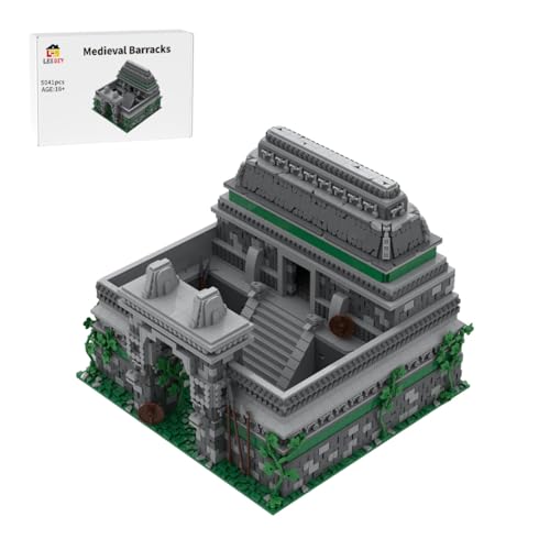 ExPrismarx Mittelalterliche Bausteinset, 5041 Teile Mittelalterliches MOC Kasernen Klemmbausteine Set, Geschenke Ausstellungsstück für Erwachsene und Jungen, MOC-217463 von ExPrismarx