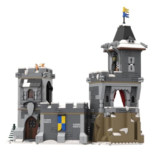 ExPrismarx Mittelalterliche Bausteinset, 961 Teile Mittelalterliches Thema Drachennest Modell Klemmbausteine Set, Geschenke Ausstellungsstück für Erwachsene und Jungen, MOC-139872 von ExPrismarx