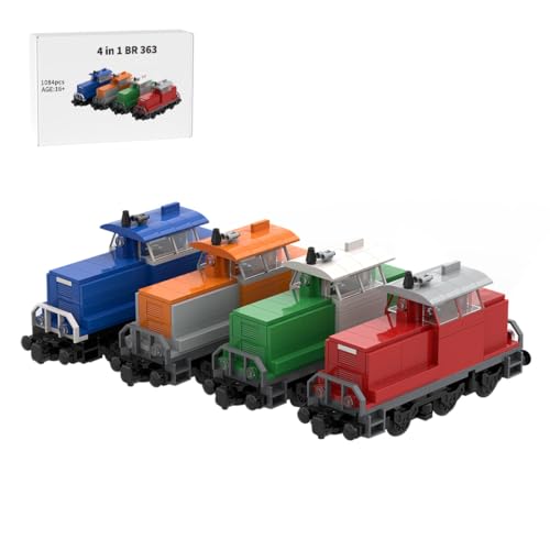 ExPrismarx Zug Bausteine Set, 1084 Teile 4-in-1 BR-363 Elektrolokomotiven Klemmbausteine Bausatz, Kreatives Geschenke Ornament für Jugendliche & Erwachsene von ExPrismarx