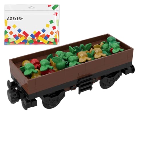 ExPrismarx Zug Bausteine Set, 110 Teile Obsttransport-Waggon Klemmbausteine Bausatz zum Selberbauen, Kreatives Geschenke Ornament für Jugendliche & Erwachsene ExPrismarx Zug Bausteine Set, 110 Teile Obsttransport-Waggon Klemmbausteine Bausatz zum Selberbauen, Kreatives Geschenke Ornament für Jugendliche & Erwachsene von ExPrismarx