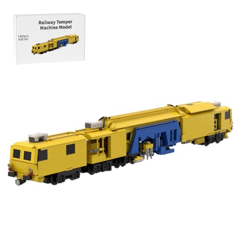 ExPrismarx Zug Bausteine Set, 1402 Teile Eisenbahn-Stopfmaschine-Modell Klemmbausteine Bausatz, Kreatives Geschenke Ornament für Jugendliche & Erwachsene, MOC-74857 von ExPrismarx