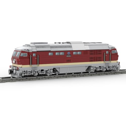 ExPrismarx Zug Bausteine Set, 1454 Teile Elektrolokomotive BR132 Klemmbausteine Bausatz mit Geschwindigkeitsregelung, Geschenke Ausstellungsstück für Jungen & Erwachsene (Dynamische Version) von ExPrismarx