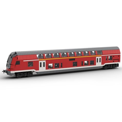 ExPrismarx Zug Bausteine Set, 1634 Teile Regionalexpress Steuer Wagen DABpbzfa 767 Doppeldeckerbus Modell Klemmbausteine Bausatz, Kreatives Geschenke Ornament für Jugendliche & Erwachsene, MOC-78934 von ExPrismarx
