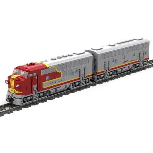 ExPrismarx Zug Bausteine Set, 2127 Teile Diesel-Lokomotive Klemmbausteine Bausatz mit Geschwindigkeitsregelung, Geschenke Ausstellungsstück für Jungen & Erwachsene (Dynamische Version) von ExPrismarx