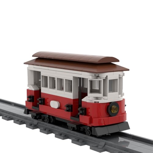 ExPrismarx Zug Bausteine Set, 271 Teile Vintage Straßenbahn Klemmbausteine Bausatz, Kreatives Geschenke Ornament für Jugendliche & Erwachsene, MOC-93355 von ExPrismarx