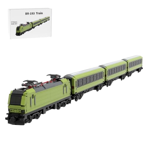 ExPrismarx Zug Bausteine Set, 2722 Teile BR-193 Elektrolokomotive Klemmbausteine Bausatz, Kreatives Geschenke Ornament für Jungen & Erwachsene (statische Version) von ExPrismarx