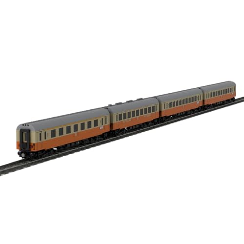 ExPrismarx Zug Bausteine Set, 3073 Teile Deutsches City Express National-Expresszug-Modellbausatz Klemmbausteine Bausatz, Kreatives Geschenke Ornament für Jugendliche & Erwachsene, MOC-82165 von ExPrismarx