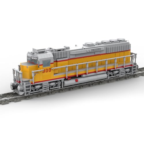 ExPrismarx Zug Bausteine Set, 4696 Teile GP40 4-achsige dieselelektrische Lokomotive Zug Einstellbare Geschwindigkeit Klemmbausteine Bausatz, Geschenke Ausstellungsstück für Jungen & Erwachsene von ExPrismarx